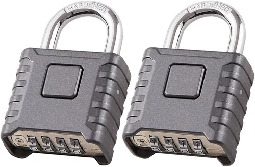 Vista 18 de Cerradura de combinación de 4 dígitos de alta resistencia, gran resistencia, desbloqueo con un toque, función antierror, candado impermeable de alta