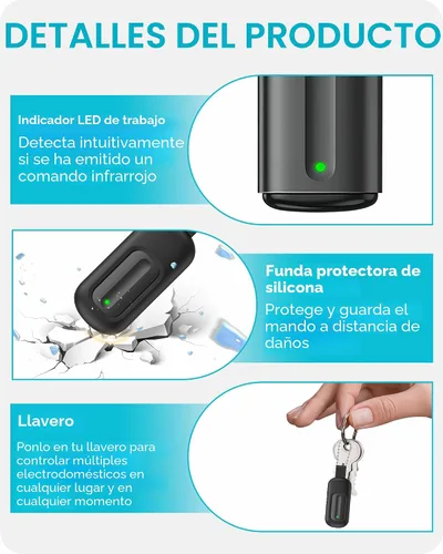 Vista 4 de IR Blaster - Mando a distancia universal para iPhone Lightning Negro