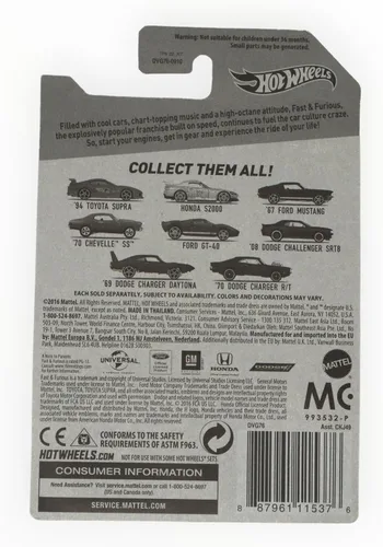 Vista 2 de HOT WHEELS RÁPIDO Y FURIOSO EDICIÓN LIMITADA 3/8 VERDE '67 FORD MUSTANG DIE-CAST NUEVO 2017/16 LANZAMIENTO