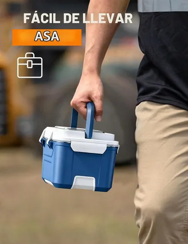 Vista 7 de Docusvect Fiambrera eléctrica inalámbrica para adultos 1.3L con calefacción Hi-Vis Azul