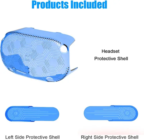 Vista 6 de AMVR VR - Carcasa protectora para auriculares ligera y duradera para accesorios Meta Quest 2 evita colisiones y arañazos azul