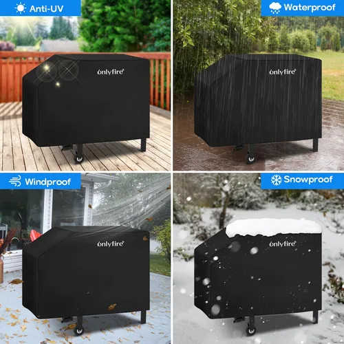 Vista 6 de Onlyfire Cubierta de plancha para parrilla Blackstone de 28 pulgadas, 600D resistente a los desgarros, cubierta de parrilla para parrilla Blackstone