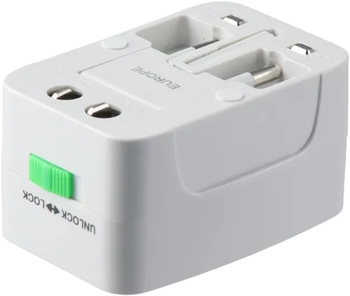 Vista 3 de Conversión de viaje Enchufe de cobre duradero ABS multifuncional Adaptador portátil EE.UU. UE y Reino Unido Enchufes Adaptador de corriente