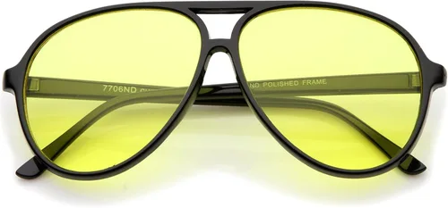 Vista 11 de zeroUV Gafas de sol estilo aviador con lente de bloqueo azul grande retro de 2.362 in