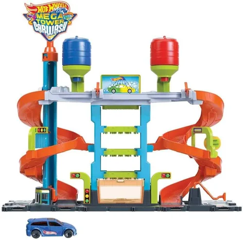 Vista 7 de Hot Wheels City Transforming Race Tower & 1 Toy Car