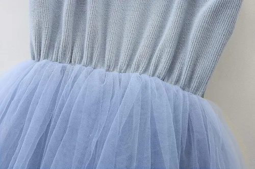 Vista 4 de BTGIXSF - Vestido tipo tutú para niña, vestido sin mangasmanga larga para niña, vestido de verano de tul para niña