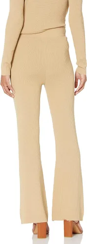 Vista 2 de The Drop Pantalón tipo suéter Ellison Rib Flare Leg para mujer Curds & Whey