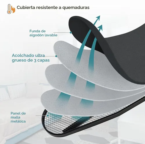 Vista 2 de RAINHOL - Tabla de planchar de tamaño completo, 43 x 13 pulgadas, tabla de planchar resistente con soporte para plancha y estante para ropa