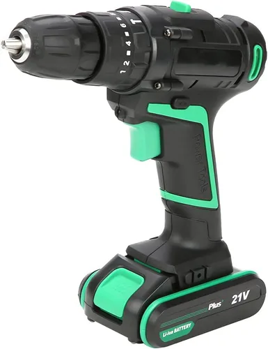 Vista 6 de Taladro inalámbrico, taladro eléctrico de 21 V, 45 Nm, juego de taladro eléctrico, herramientas eléctricas, destornillador inalámbrico