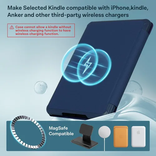 Vista 2 de CoBak Funda ligera con soporte para 7 pulgadas, 12ª generación 2024 y Colorsoft con correa para la mano derecha, compatible con iPhone MagSafe