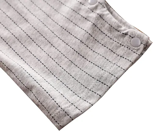 Vista 7 de Yierying - Mono de manga corta para niños y niñas, de algodón, para verano, 2 piezas, mameluco, ropa de bebé