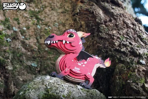 Vista 7 de Eugy Rompecabezas 3D de Dragón Rojo, 24 piezas, respetuoso con el medio ambiente, juguete educativo para niños, niñas y niños a partir de 6 años