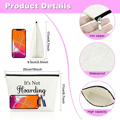 Vista 2 de Mxrymvu Regalos para amantes de los libros, regalos para bibliófilos, bolsa de maquillaje, libro de lectura, club, regalo para mujeres, bolsa