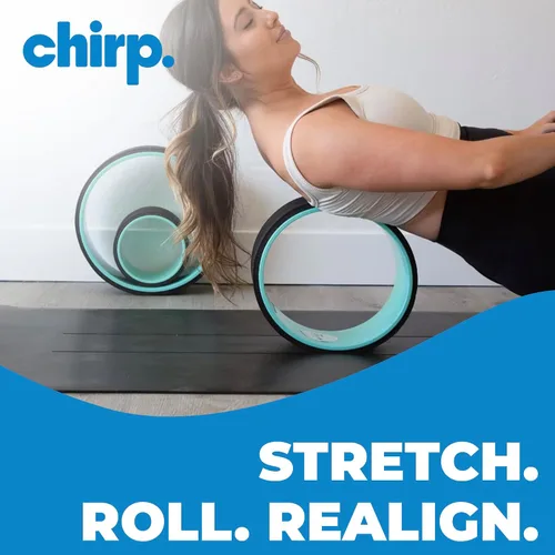 Vista 3 de Chirp Tapete de ejercicio elástico grueso para yoga y gimnasio en casa, tapete grande antideslizante para entrenamiento de pilates, tapete