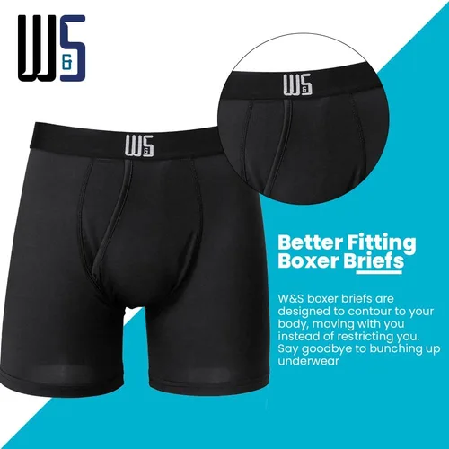 Vista 5 de Warriors & Scholars - Calzoncillos tipo bóxer para hombre, paquete de 6 calzoncillos bóxer para hombre, calzoncillos bóxer para hombre, calzoncillos