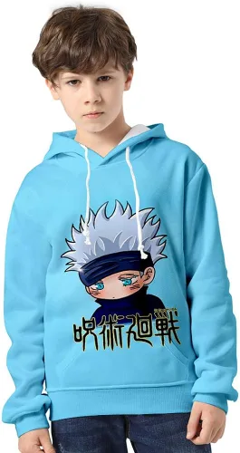 Vista 4 de PPONE Gojo Satoru - Sudadera con capucha, diseño de anime Jujutsu Kaisen