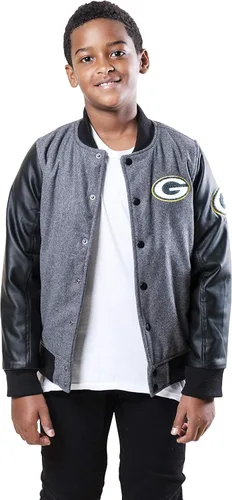 Vista 22 de Ultra Game NFL - Chaqueta de béisbol clásica para niños
