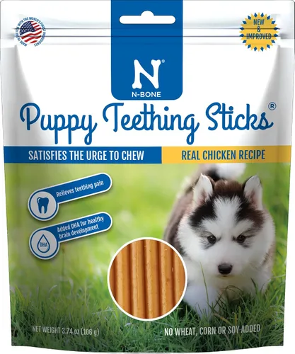 Vista 13 de N-Bone - Palitos de dentición para cachorros, sabor calabaza, palitos naturales para cachorros masticables y golosinas para la dentición