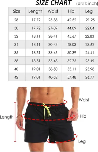 Vista 6 de YnimioAOX - Traje de baño para hombre, secado rápido, con diseño de rayas coloridas