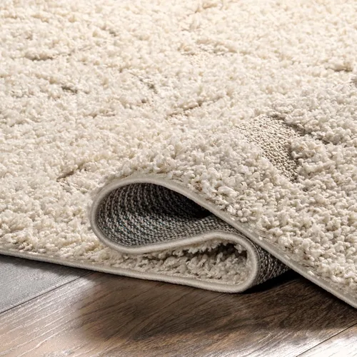 Vista 6 de NuLOOM - Alfombra de pelo de Maisha con diseño de remolinos, hecha a máquina, 10 pies x 14 pies, color crema