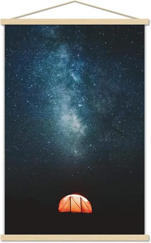 Vista 20 de Trends International Póster de pared Under The Stars, 14.725 x 22.375 pulgadas, versión enmarcada de madera de granero
