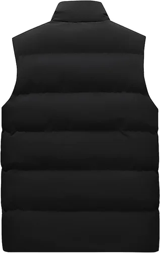 Vista 5 de Chaleco de invierno para hombre de forro polar difuso Sherpa sin mangas ligero cárdigan acolchado abrigo