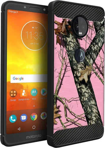 Vista 13 de CasesonDeck Bear - Funda compatible con Motorola Moto G7 Power/Moto G7 Supra, serie Hunters, delgada, sin volumen, textura de fibra de carbono