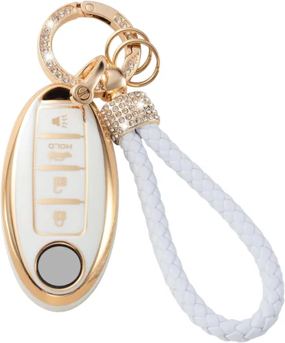 Vista 17 de Gematay Funda para llavero de Mercedes Benz con cordón, funda de TPU suave compatible con Mercedes Benz C E S M CLS CLK G Class Smart Key Holder