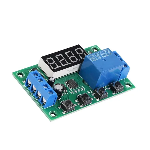 Vista 6 de Relé de temporizador digital de 0,1 segundos a 999 min ON/Off 24 funciones comunes Pantalla LED Multifunción Interruptor de control