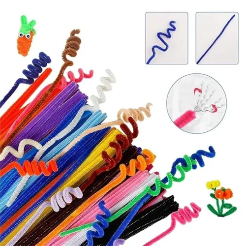 Vista 7 de Pipe Cleaners Chenille Pipe Cleaners 100-1500PCS Colorful Twist Color mixing