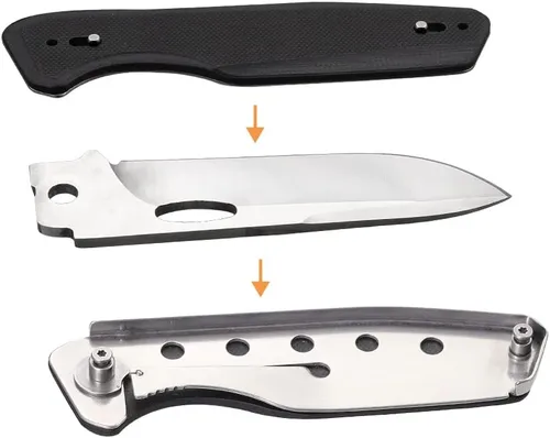 Vista 5 de Roxon S502U Cuchillo plegable de bolsillo mejorado Phantasy, mango G10, herramienta de bolsillo de supervivencia, cuchillo EDC, hoja de cuchillo