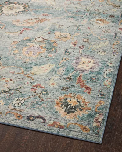 Vista 86 de Loloi Margot - Alfombra de área terracota/laguna de 7'-6" x 9'-6