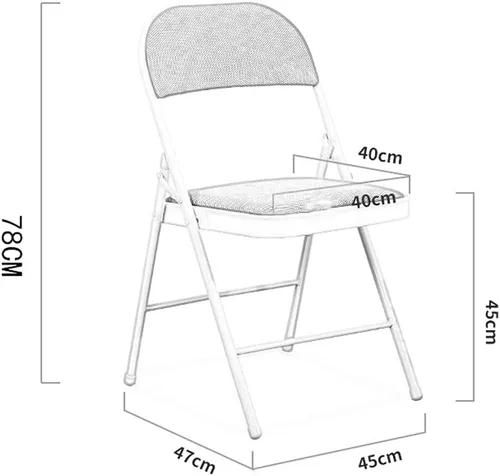 Vista 7 de Folding Chairs Muebles de metal para comedor, sala de estar, oficina, conferencias, silla de entrenamiento, silla de computadora, silla