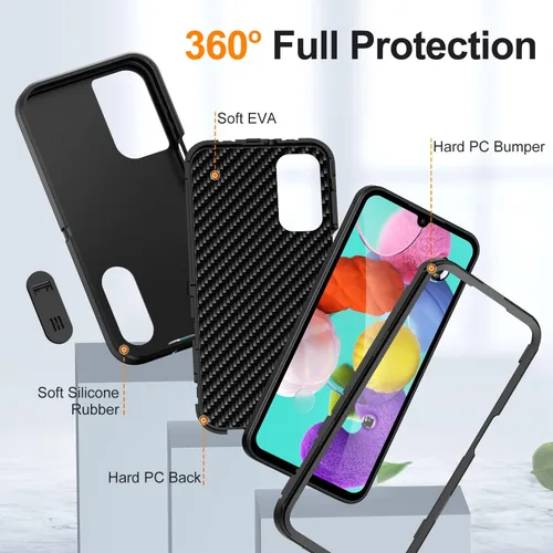 Vista 8 de IDweel Funda rígida para Samsung Galaxy A15 5G de 6.5 pulgadas, resistente a los golpes, antiarañazos, ajuste delgado, ligera, duradera, con función