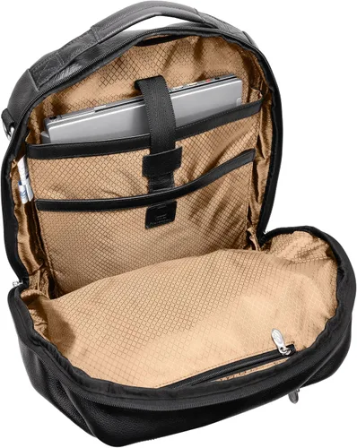 Vista 5 de McKlein U Series East Side Mochila para portátil, cuero negro (18875)