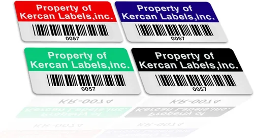 Vista 9 de Kercan Etiquetas personalizadas para activos: etiquetas de código de barras de 1.57 x 0.79 pulgadas (160-4800) (número)