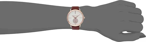Vista 4 de Michael Kors Reloj de cuarzo de acero inoxidable para mujer con correa de piel de becerro