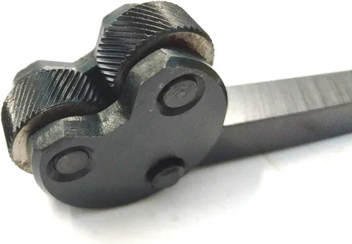 Vista 7 de Buyohlic Herramienta de moleteado de cabeza de pivote Patrón métrico de diamante 1/2" vástago cuadrado mediano