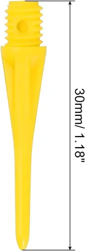 Vista 2 de PATIKIL Puntas de dardo de plástico, 2BA hilo suave puntas de dardo de repuesto de punta de plástico de punta suave accesorios de dardo Amarillo