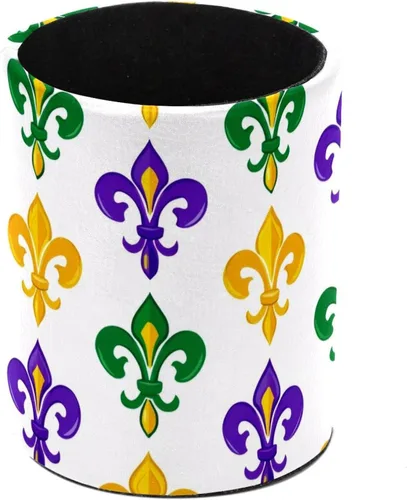 Vista 19 de Taza de PVC para escritorio, taza de lápiz rosa con mariposas para organizador de bolígrafos de escritorio, soporte para brochas de maquillaje