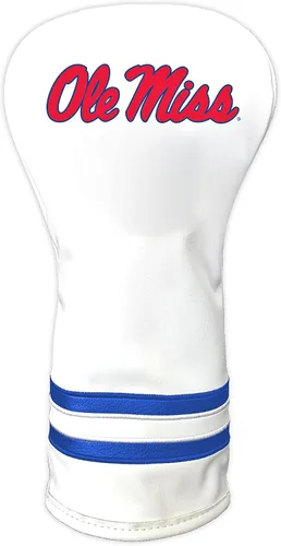 Vista 21 de Team Golf NCAA Blanco Vintage Cubierta para Cabeza de Conductor de Golf, Diseño Ajustado, Diseño Retro