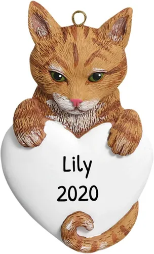 Vista 7 de Adorno 3D de gato calicó personalizado para árbol de Navidad 2025 – Adorno personalizado para mascotas, adornos de Navidad para mascotas, regalos