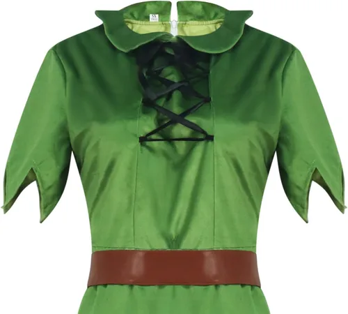 Vista 4 de LILLIWEEN Peter Pan Costume Elf Outfit Halloween Cosplay Suit for Men Women