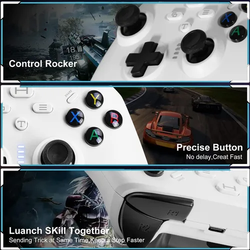 Vista 4 de Lampelc Controlador inalámbrico compatible con Xbox Series X&SXbox OneSXEliteWindows 7810