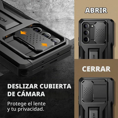 Vista 5 de TONGATE - Funda para Z Fold 5, con ranura para S Pen y pantalla de privacidad, color negro Kickstand & Belt Clip, Anti-Spy, Holster, Hinge