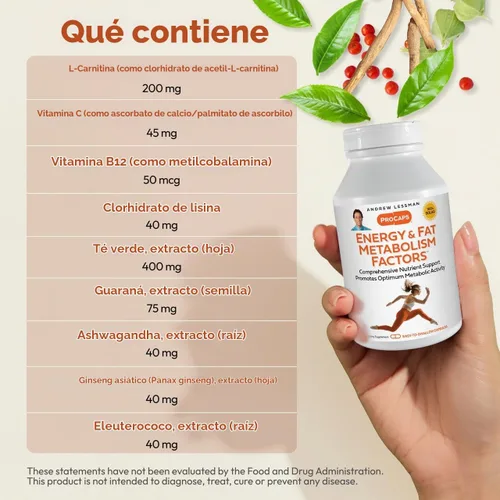 Vista 3 de ANDREW LESSMAN ProCaps Energy & Fat Metabolism Factors 360 Cápsulas