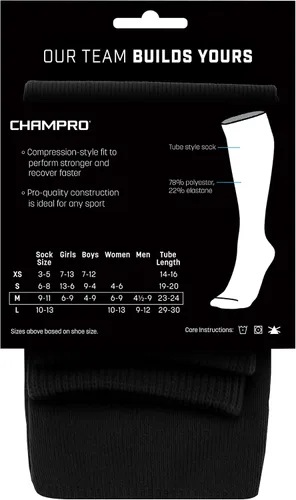 Vista 4 de CHAMPRO - Calcetines de compresión multideporte para béisbol, sóftbol, fútbol americano y mucho más