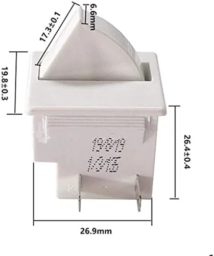 Vista 4 de Interruptor de luz de puerta de refrigerador de 2 pies para GE Whirlpool, Maytag, Admiral, Amana ((2PCS)