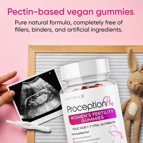 Vista 5 de Gomitas de fertilidad para mujeres, mio-inositol, ácido fólico, biotina, vitaminas B, suplemento de inositol para apoyo de la fertilidad femenina