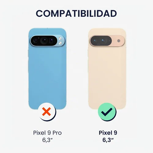 Vista 2 de kwmobile Funda compatible con Google Pixel 9 - Funda protectora delgada de TPU para teléfono - Acabado mate suave - Piedra antigua